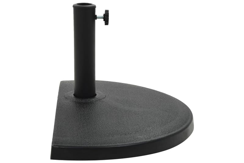 Parasollfot halvrund polyresin 15 kg svart - Svart - Utemöbler - Solskydd - Parasoll - Parasollfot