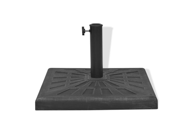 Parasollfot harts kvadratisk svart 12 kg - Svart - Utemöbler - Solskydd - Parasoll - Parasollfot
