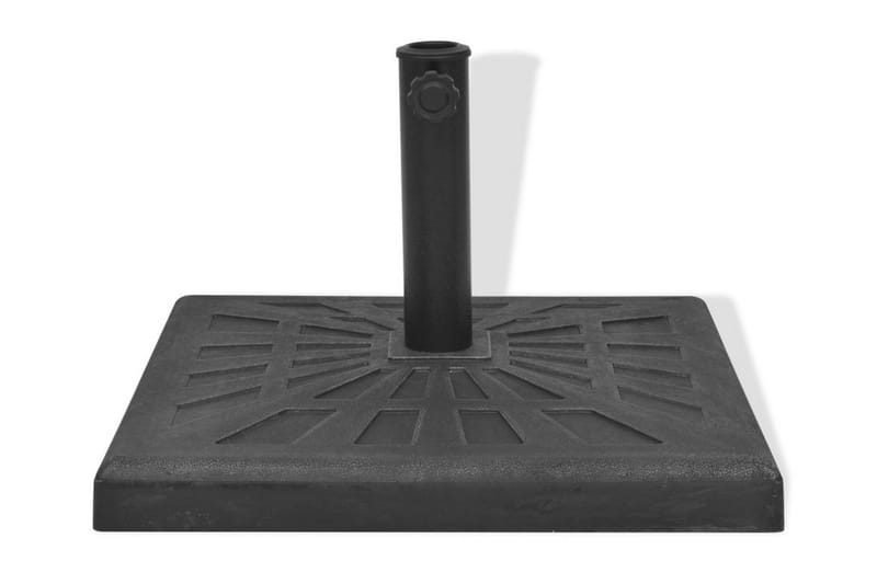 Parasollfot harts kvadratisk svart 19 kg - Svart - Utemöbler - Solskydd - Parasoll - Parasollfot