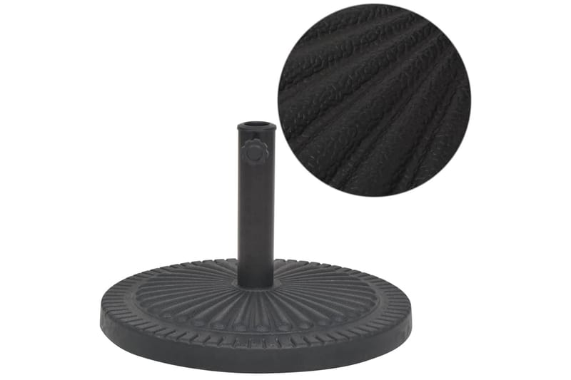 Parasollfot i harts rund svart 14 kg - Svart - Utemöbler - Solskydd - Parasoll - Parasollfot