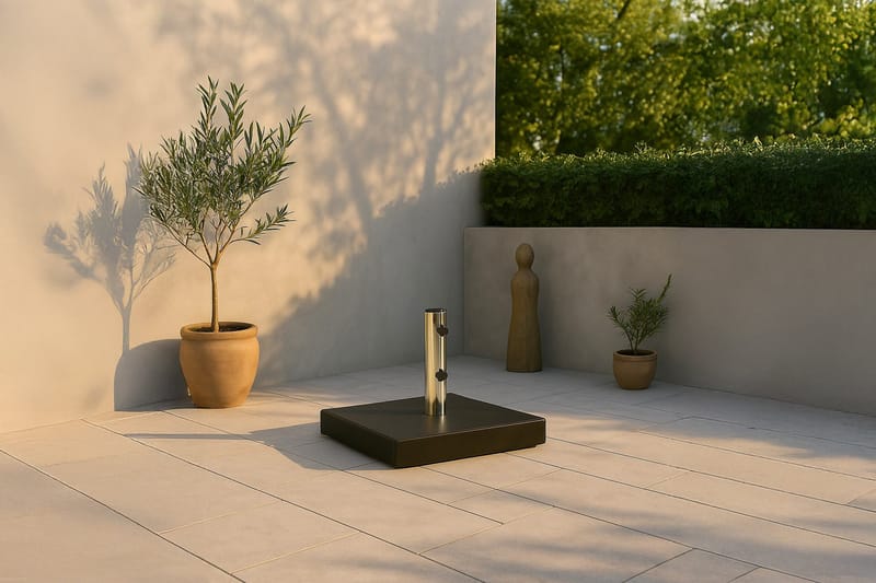 Stathera Parasollsten - Svart - Utemöbler - Solskydd - Parasoll - Parasollfot