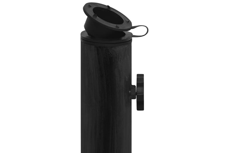 Parasollfot svart 44x44x31 cm gjutjärn - Svart - Parasollfot