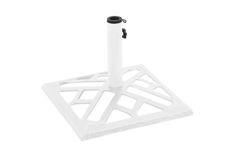 Parasollfot vit 44x44x31 cm gjutjärn - Vit - Utemöbler - Solskydd - Parasoll - Parasollfot
