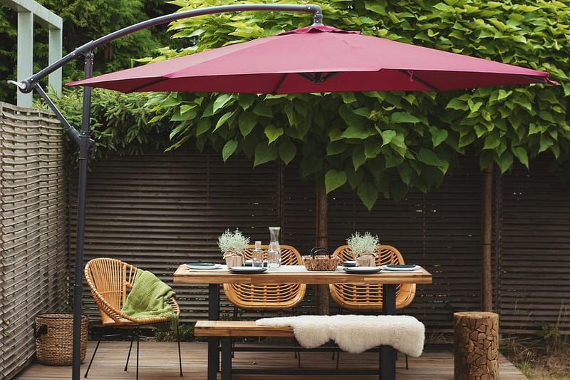 Ravenna Parasoll 240 cm - Röd - Utemöbler - Solskydd - Parasoll - Hängparasoll & frihängande parasoll