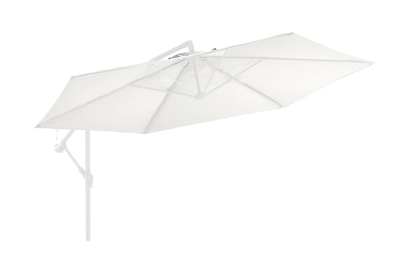 Reservtyg för frihängande parasoll sandfärgat vit 350 cm - Utemöbler - Solskydd - Parasoll