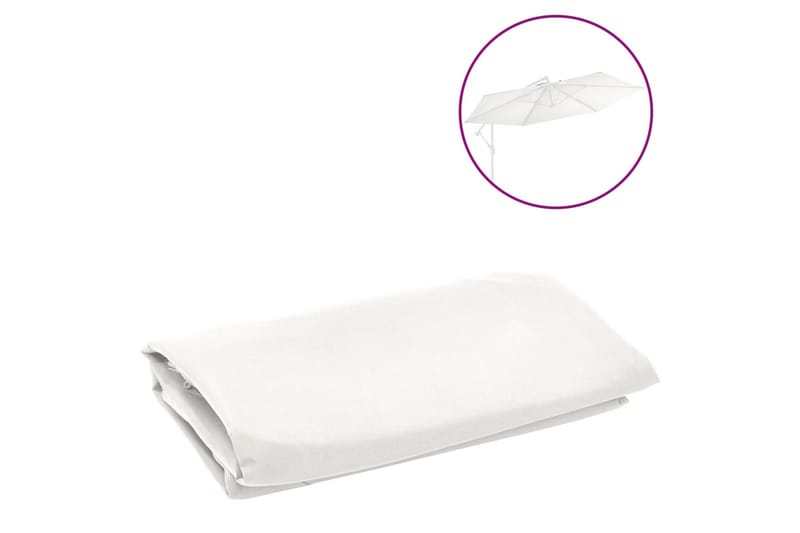 Reservtyg för frihängande parasoll sandfärgat vit 350 cm - Utemöbler - Solskydd - Parasoll