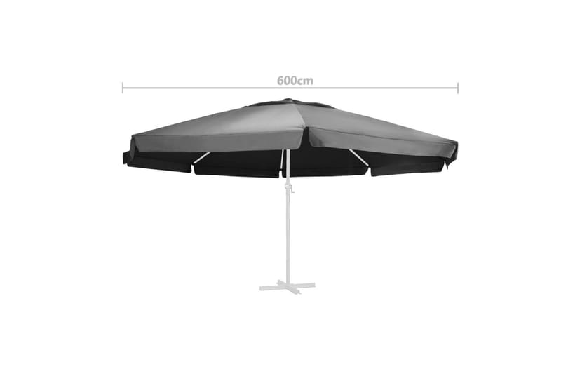 Reservtyg för parasoll antracit 600 cm - Grå - Utemöbler - Solskydd - Parasoll