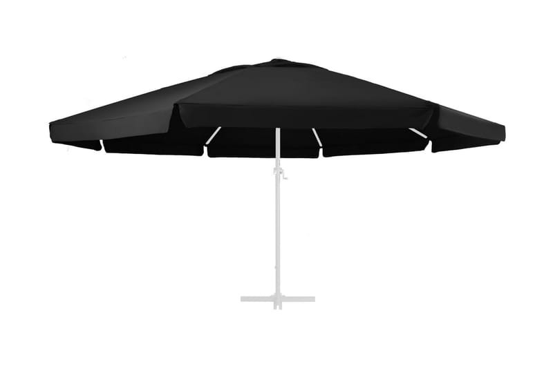 Reservtyg för parasoll svart 600 cm - Svart - Utemöbler - Solskydd - Parasoll