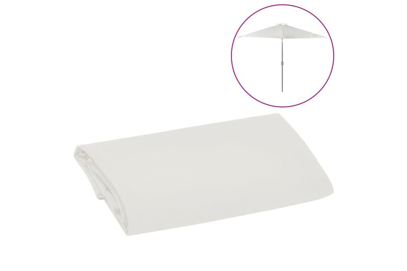 Reservtyg för parasoll sandfärgat vit 300 cm - Parasoll