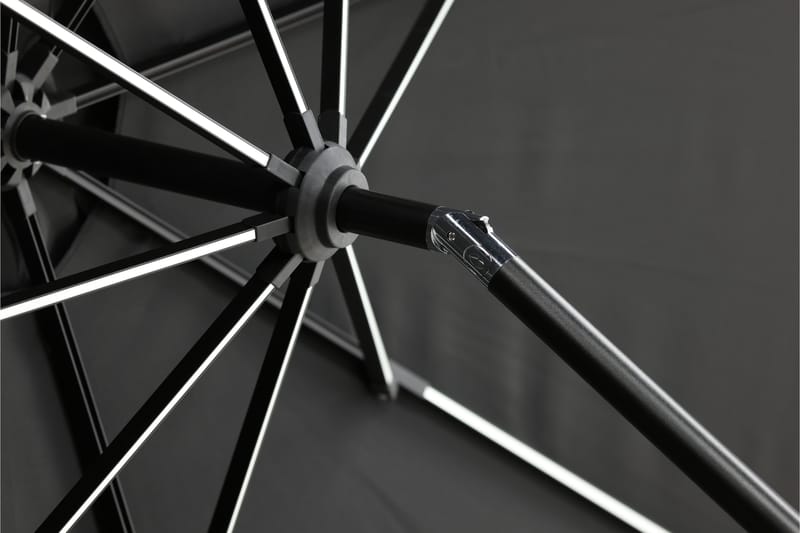Sabal Parasoll 270 cm med LED - Svart - Utemöbler - Solskydd - Parasoll