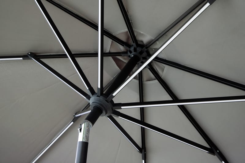 Sabal Parasoll 270 cm med LED Grå - Venture Home - Parasoll