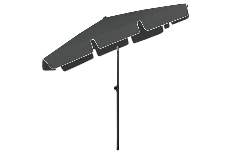 Strandparasoll antracit 200x125 cm - Antracit - Utemöbler - Solskydd - Parasoll - Strandparasoll