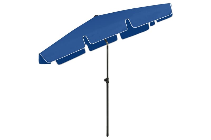 Strandparasoll azurblå 200x125 cm - Azurblå - Utemöbler - Solskydd - Parasoll - Strandparasoll