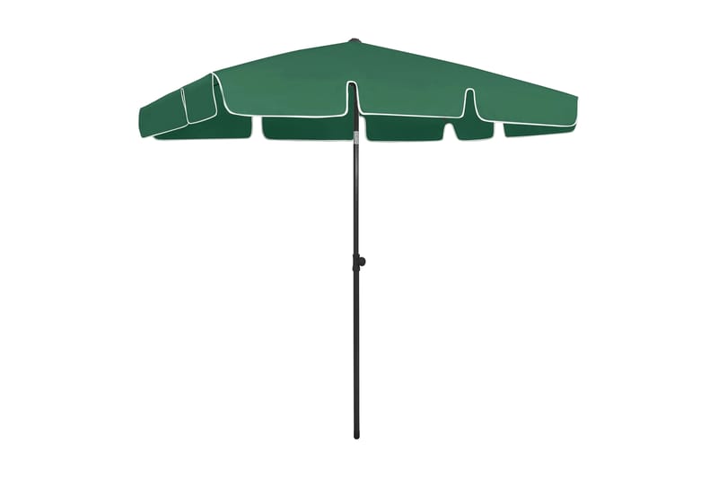 Strandparasoll grön 200x125 cm - Grön - Utemöbler - Solskydd - Parasoll - Strandparasoll