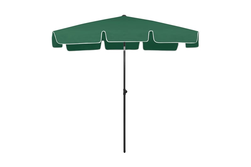 Strandparasoll grön 200x125 cm - Grön - Utemöbler - Solskydd - Parasoll - Strandparasoll