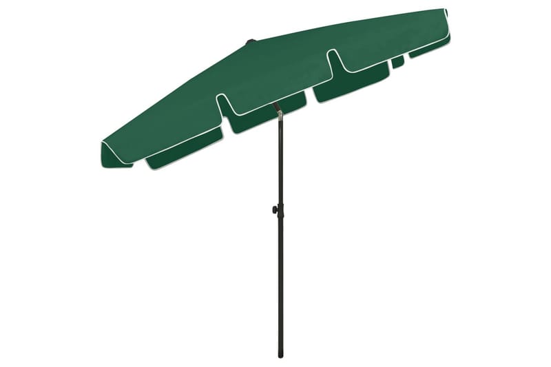 Strandparasoll grön 200x125 cm - Grön - Utemöbler - Solskydd - Parasoll - Strandparasoll