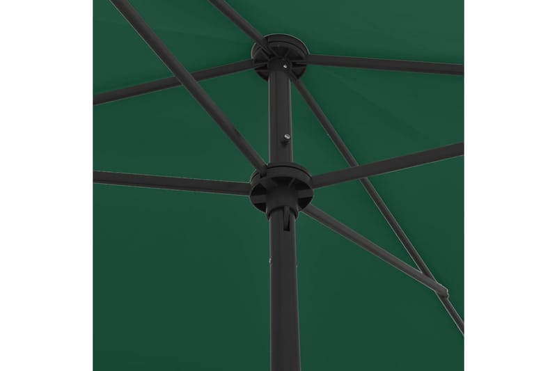 Strandparasoll grön 200x125 cm - Grön - Utemöbler - Solskydd - Parasoll - Strandparasoll