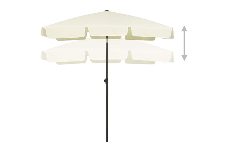 Strandparasoll gul 180x120 cm - Gul - Utemöbler - Solskydd - Parasoll - Strandparasoll