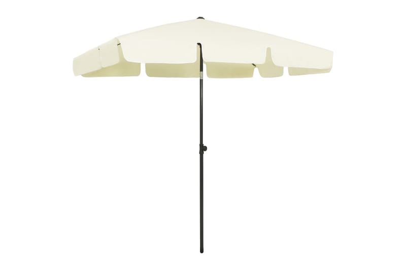 Strandparasoll gul 200x125 cm - Gul - Utemöbler - Solskydd - Parasoll - Strandparasoll