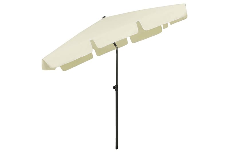 Strandparasoll gul 200x125 cm - Gul - Utemöbler - Solskydd - Parasoll - Strandparasoll