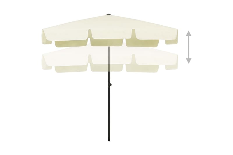 Strandparasoll gul 200x125 cm - Gul - Utemöbler - Solskydd - Parasoll - Strandparasoll