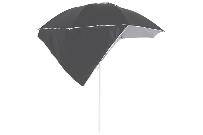 Strandparasoll med sidoväggar antracit 215 cm - Antracit - Utemöbler - Solskydd - Parasoll - Strandparasoll