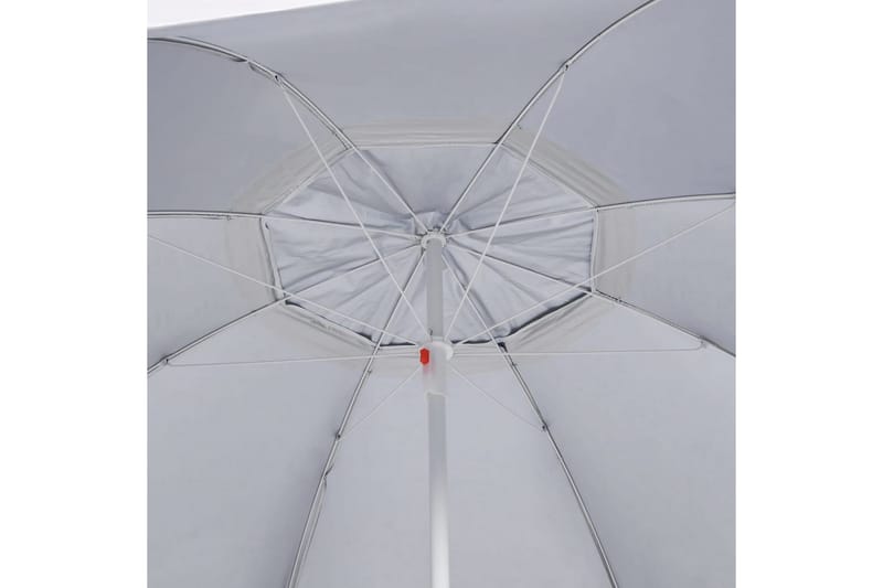 Strandparasoll med sidoväggar antracit 215 cm - Antracit - Utemöbler - Solskydd - Parasoll - Strandparasoll
