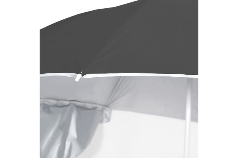 Strandparasoll med sidoväggar antracit 215 cm - Antracit - Utemöbler - Solskydd - Parasoll - Strandparasoll