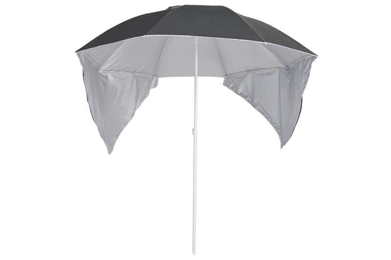 Strandparasoll med sidoväggar antracit 215 cm - Antracit - Utemöbler - Solskydd - Parasoll - Strandparasoll