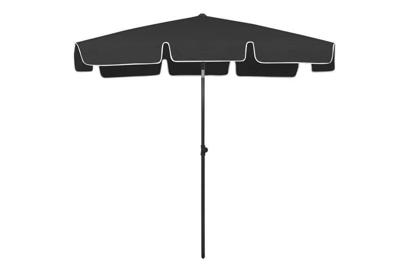 Strandparasoll svart 200x125 cm - Svart - Utemöbler - Solskydd - Parasoll - Strandparasoll