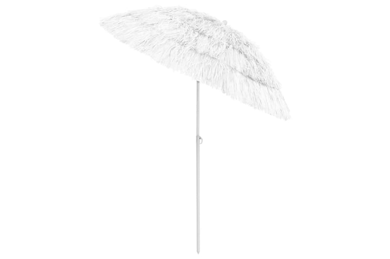 Strandparasoll vit 180 cm - Vit - Utemöbler - Solskydd - Parasoll - Strandparasoll