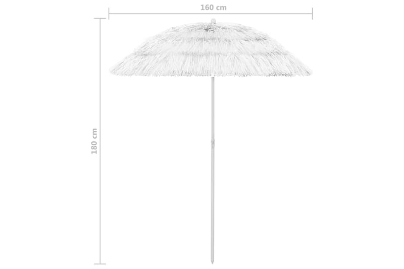 Strandparasoll vit 180 cm - Vit - Utemöbler - Solskydd - Parasoll - Strandparasoll