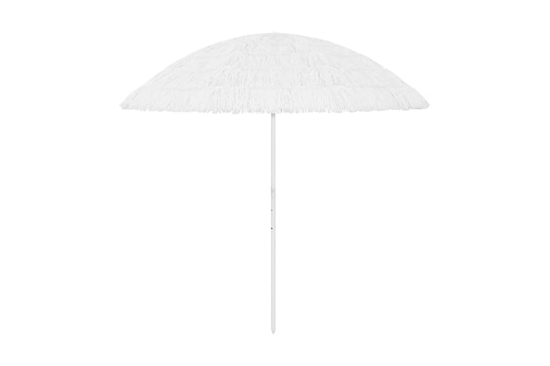 Strandparasoll vit 300 cm - Vit - Utemöbler - Solskydd - Parasoll - Strandparasoll