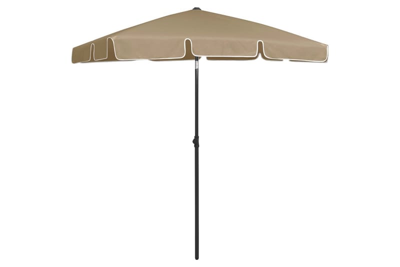 Strandparasoll taupe 180x120 cm - Taupe - Utemöbler - Solskydd - Parasoll - Strandparasoll