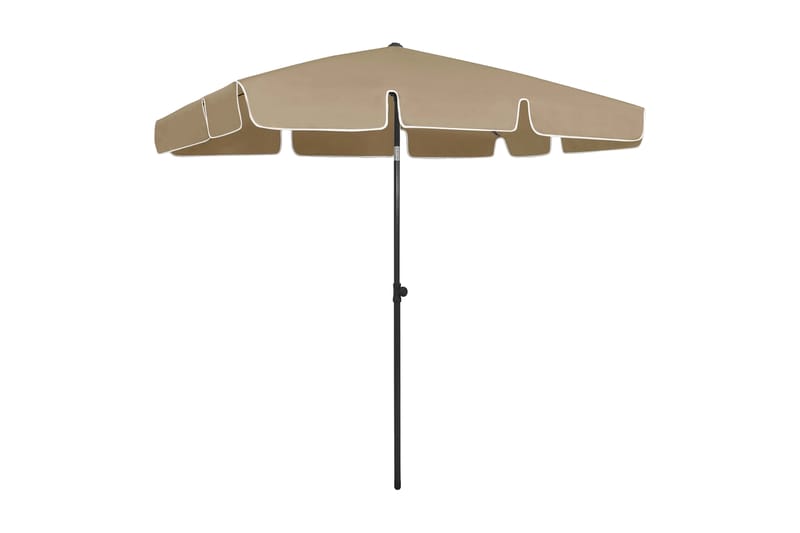 Strandparasoll taupe 200x125 cm - Taupe - Utemöbler - Solskydd - Parasoll - Strandparasoll