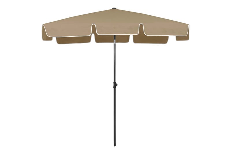 Strandparasoll taupe 200x125 cm - Taupe - Utemöbler - Solskydd - Parasoll - Strandparasoll