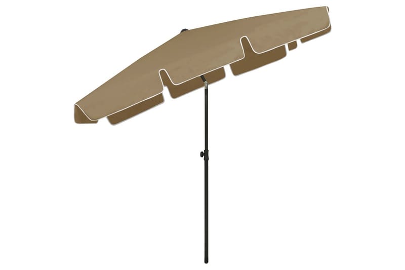Strandparasoll taupe 200x125 cm - Taupe - Utemöbler - Solskydd - Parasoll - Strandparasoll