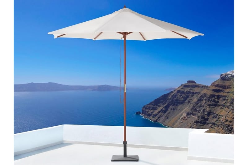 Toscana Parasoll 237 cm - Vit - Utemöbler - Solskydd - Parasoll - Strandparasoll