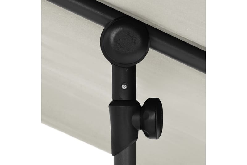 Trädgårdsparasoll med aluminiumstång 180x130 cm sandvit - Vit - Utemöbler - Solskydd - Parasoll