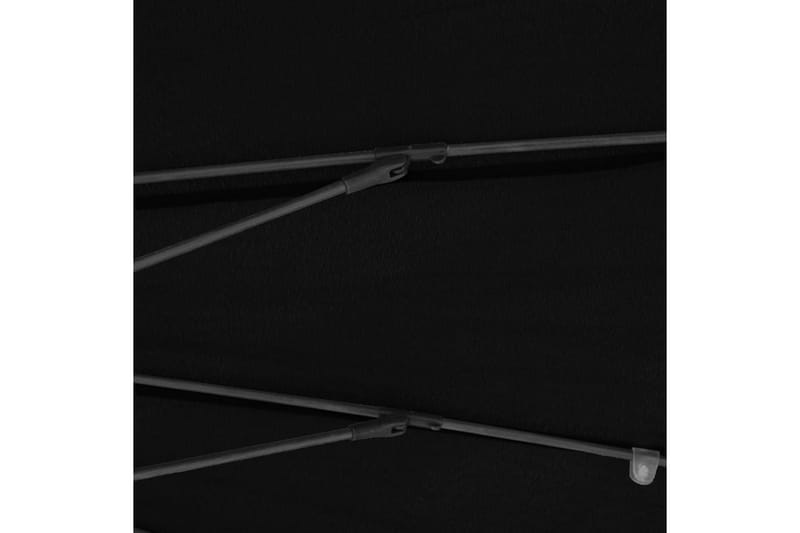 Trädgårdsparasoll med aluminiumstång 270 cm svart - Svart - Utemöbler - Solskydd - Parasoll