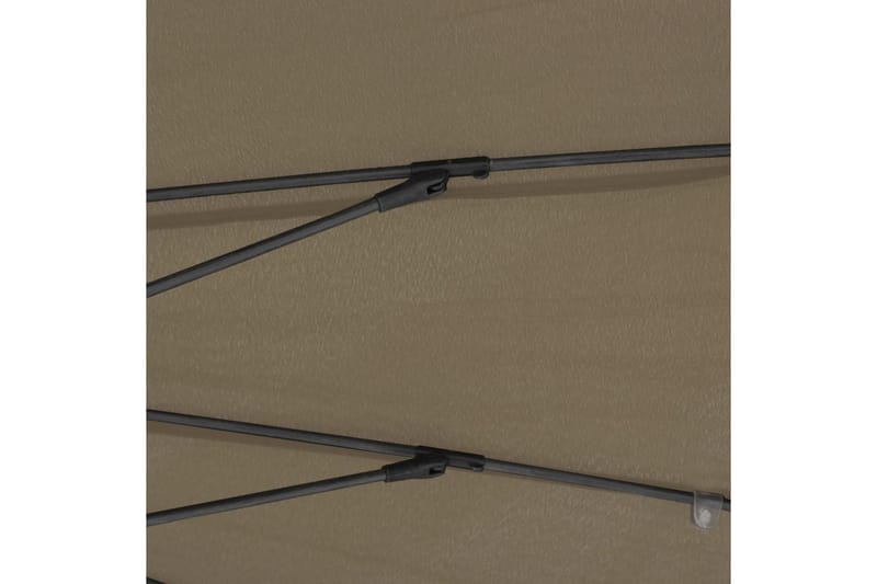Trädgårdsparasoll med aluminiumstång 270 cm taupe - Brun - Utemöbler - Solskydd - Parasoll