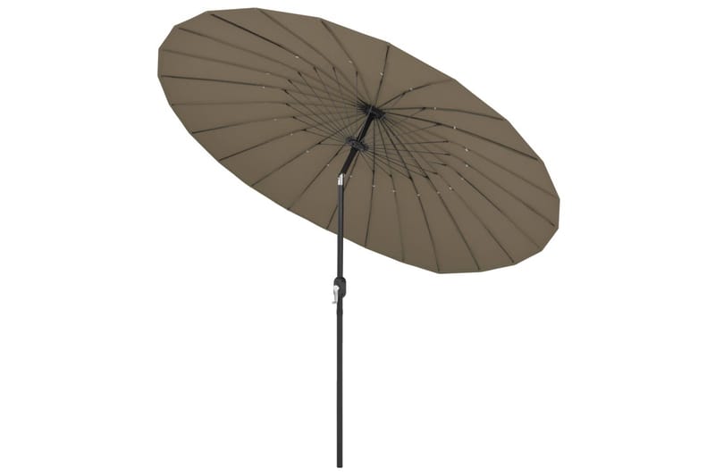 Trädgårdsparasoll med aluminiumstång 270 cm taupe - Brun - Utemöbler - Solskydd - Parasoll