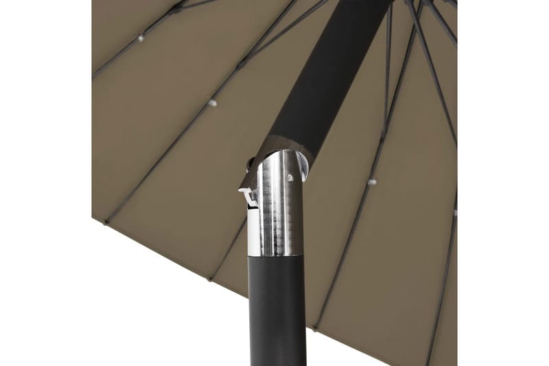 Trädgårdsparasoll med aluminiumstång 270 cm taupe - Brun - Utemöbler - Solskydd - Parasoll