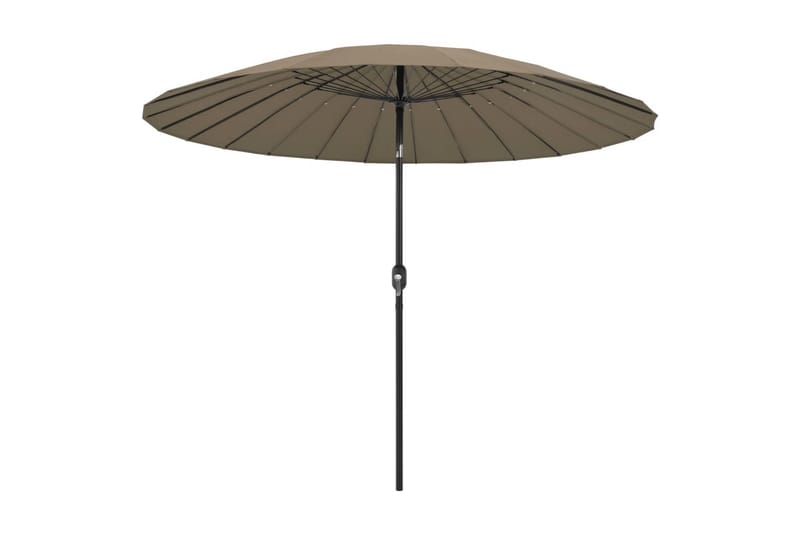 Trädgårdsparasoll med aluminiumstång 270 cm taupe - Brun - Utemöbler - Solskydd - Parasoll