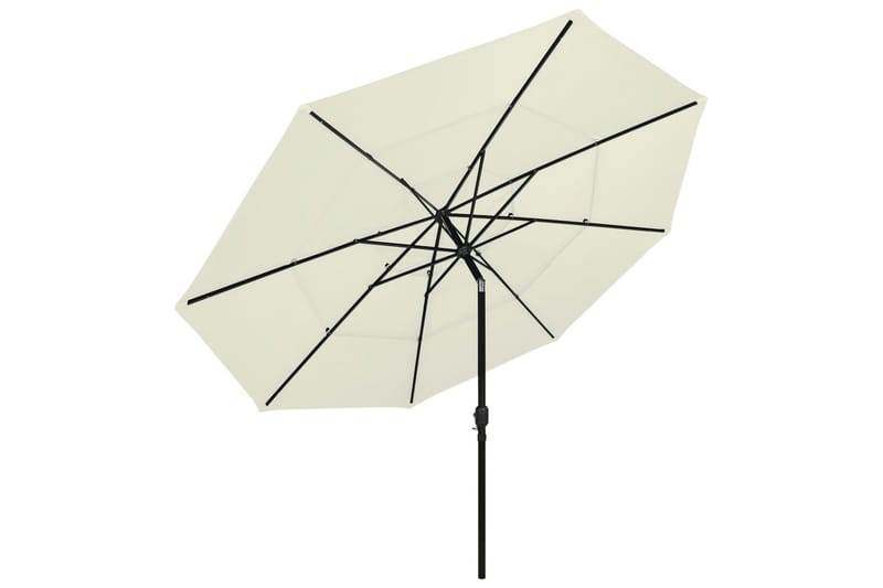 Trädgårdsparasoll med aluminiumstång 3,5 m sand - Beige - Utemöbler - Solskydd - Parasoll