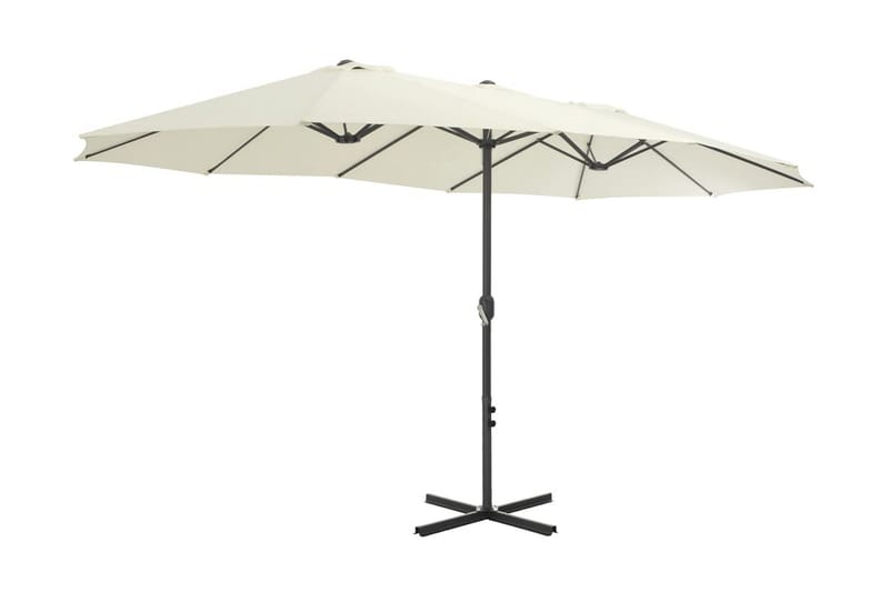 Trädgårdsparasoll med aluminiumstång 460x270 cm sand - Beige - Utemöbler - Solskydd - Parasoll