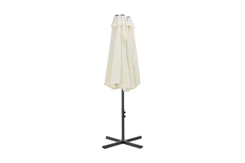 Trädgårdsparasoll med aluminiumstång 460x270 cm sand - Beige - Utemöbler - Solskydd - Parasoll