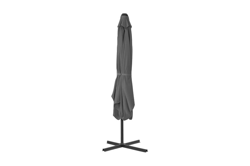 Trädgårdsparasoll med stålstång 250x250 cm antracit - Grå - Utemöbler - Solskydd - Parasoll