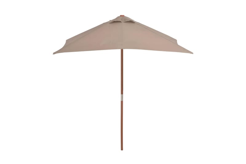 Trädgårdsparasoll med trästång 150x200 cm taupe - Brun - Utemöbler - Solskydd - Parasoll