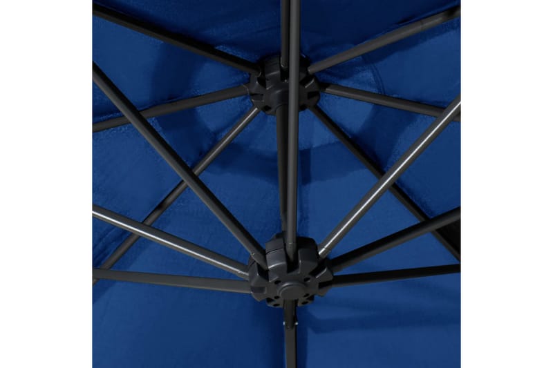 Väggmonterat parasoll med metallstång 300 cm blue - Blå - Utemöbler - Solskydd - Parasoll